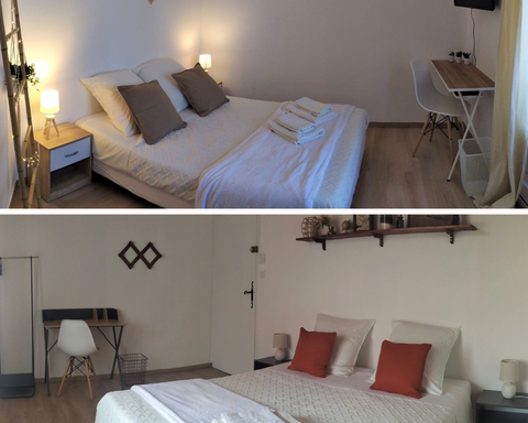 Charmant logement dans une maison de ville qui comprend, à l'étage, deux chambre Bègles, France Logement deux chambres dans une maison de ville Private room in townhouse vacation rental 52140890