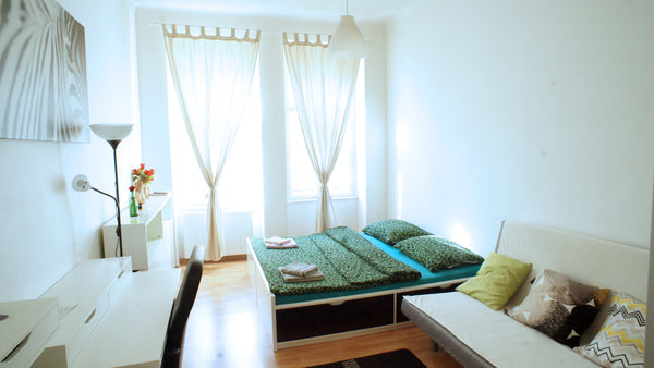 This is a private bedroom with 2 single beds which can be connected located in a Prague, Czechia Modern room 2 single beds/double, local tips! Private room in rental unit vacation rental 12802664