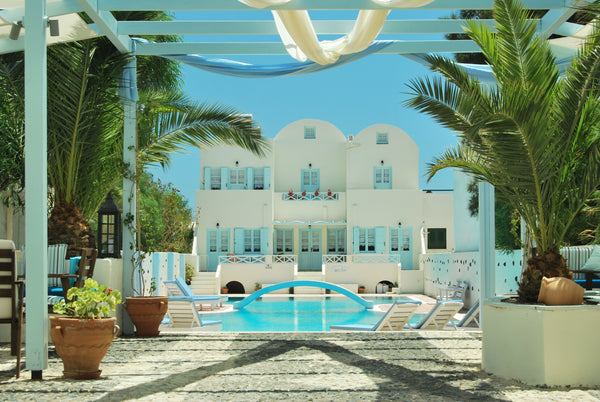 Aeolis Santorini with its Amazing Pool is a five room Holiday House located on t  Aeolis Santorini Classic Room pool view Private room in cycladic house vacation rental 2335912