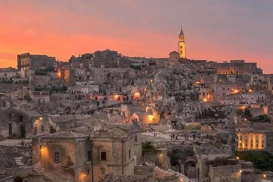 2 Hour Night Walking Tour with Guide and Entrances to Matera  Private Tours and Travel Guide Europe Rome CITY Matera Destination Tour