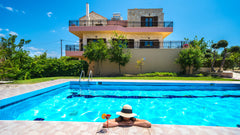 The luxurious two-storey house, built on the farm 12000 m2, just 10 minutes from Chania, Greece Luxurious  house overlooking Cretan mountains Entire home vacation rental 18381979