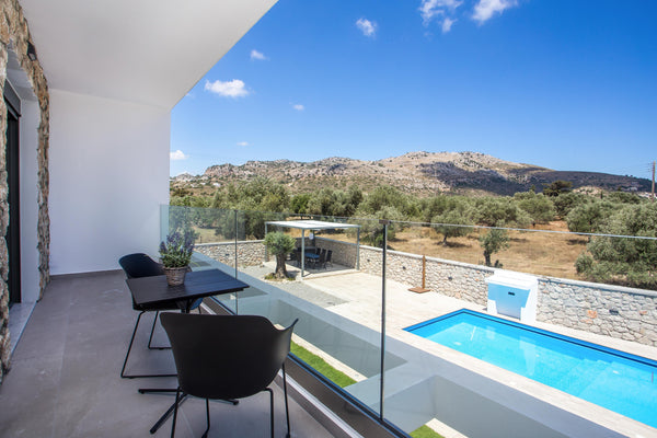 Villa Kastalys has 4 bedrooms with en suite bathrooms- sleeping up to 8 persons,  Deluxe Modern Kalithies Villa with private pool Entire villa vacation rental 44034072