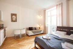 We are offering beautiful, modern, cozy apartments in a city center. The flat wa  Friendly apartments in Prague + Balcony #212 Entire rental unit vacation rental 41994013