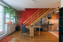 Cosy airconditioned duplex apartment located in a quiet northeast part of city<b Prague, Czechia Cosy, sunny two-story apartment, 20min center Entire loft vacation rental 13141114