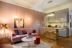 Charmingly renovated and designed apartment in classical old Viennese residentia Vienna, Austria Charming "Very Berry" Museum Quarter Apartment Entire rental unit vacation rental 43347625