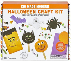 Kid Made Modern, Halloween Craft Kit - Decorate your own bats, pumpkins, cats, spiders with stickers, googly eyes, pom poms, glitter and more!