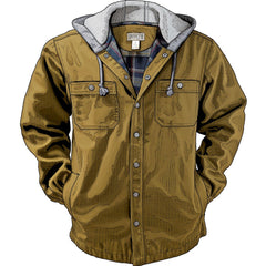 Men's Fire Hose Standard Fit Hooded Limber Jac, wear on those in-between days when you shiver in a flannel shirt, but work up a sweat in standard jacket? Here’s the ingenious answer: The Fire Hose® Flannel-Lined Hooded Limber Jac. Stock Images