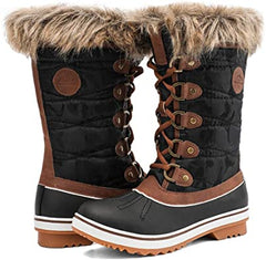 ALEADER Women Snow Boots Winter Waterproof Warm Mid-Calf Boots