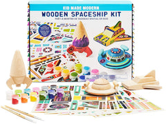 Wood Crafts for Kids - Kid Made Modern Wooden Spaceship Kit- Toys Kids Arts and Crafts